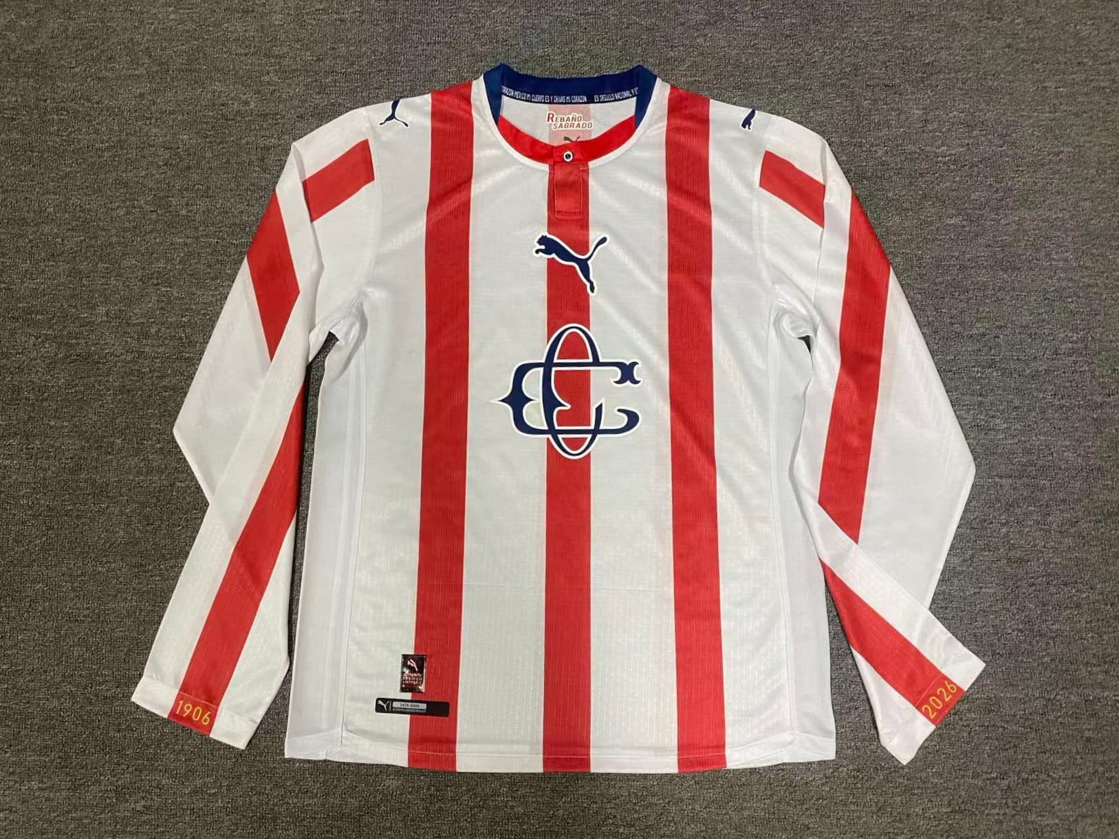 Jersey Retro Chivas Version Jugador Manga Larga