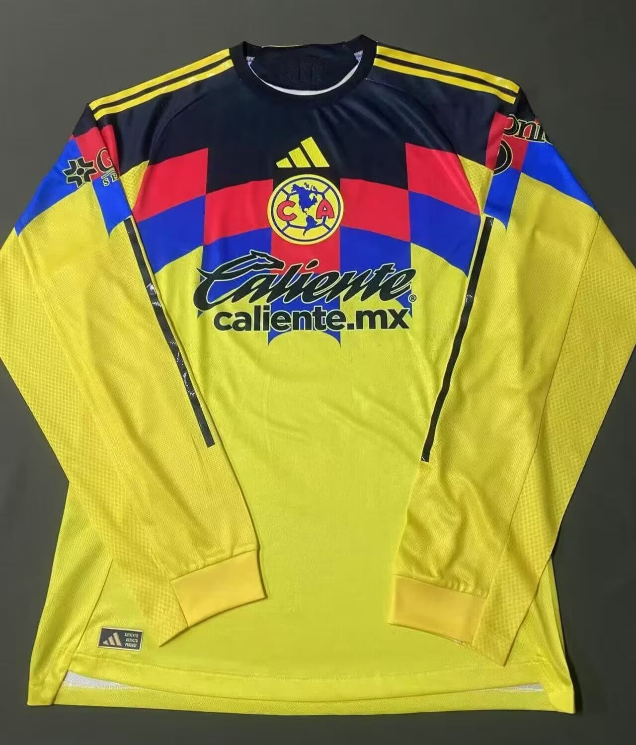 Jersey Amarillo America Version Jugador Manga Larga