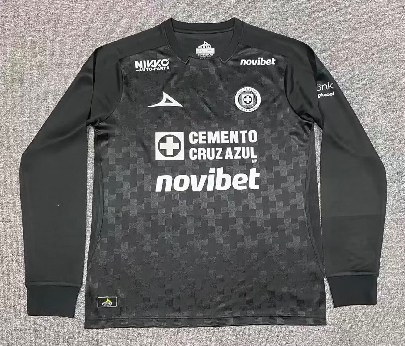 Jersey Negro Cruz Azul Alterna Version Jugador Manga Larga