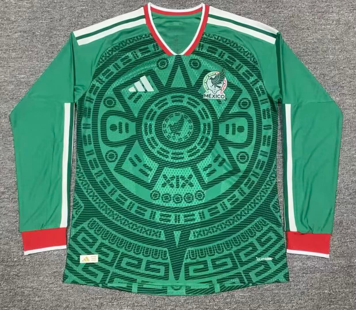 Jersey Mexico Local Version Jugador Manga Larga