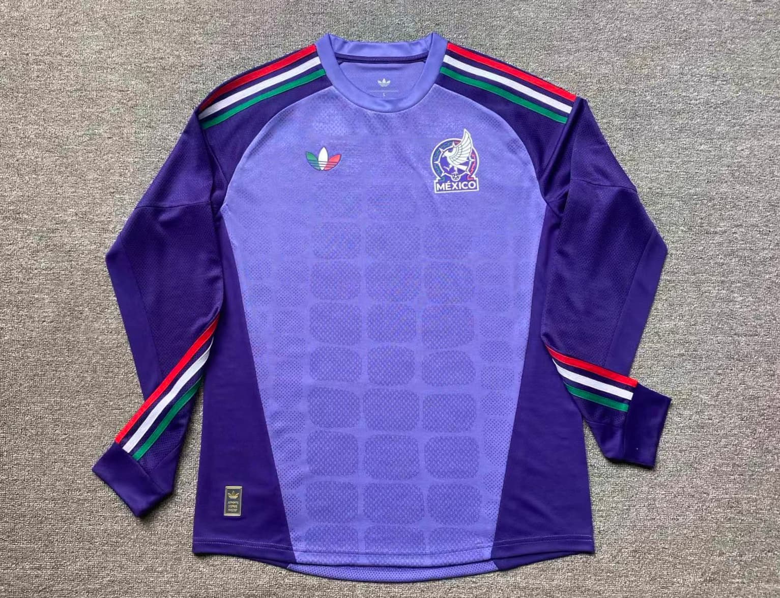 Jersey Portero Morado Mexico Version Jugador Manga Larga